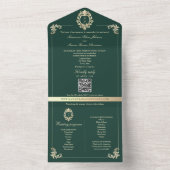 Emerald Baroque QR All-in-One Program Invite All In One Einladung (Innen Boden)