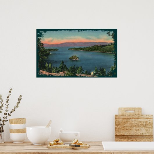 Emerald Bay - Lake Tahoe Canvas Print Poster (Küche)