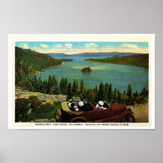 Emerald Bay, Lake Tahoe in den 20er Jahren Poster (Vorne)