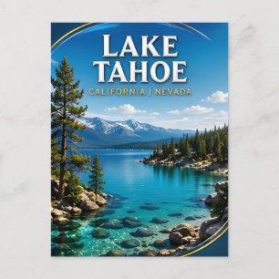 Emerald Bay Lake Tahoe - Panoramablick Postkarte