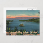 Emerald Bay - Lake Tahoe Postcard Postkarte (Vorne/Hinten)