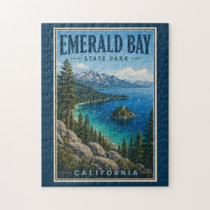 Emerald Bay State Park California Illustration Puzzle