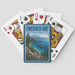 Emerald Bay State Park California Illustration Spielkarten
