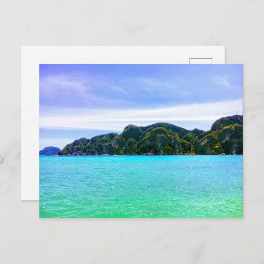 Emerald Beach auf Phi Phi Island Postkarte (Vorne/Hinten)