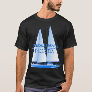 Emerald Beach Florida Coastal Nautical Sailing Sai T-Shirt