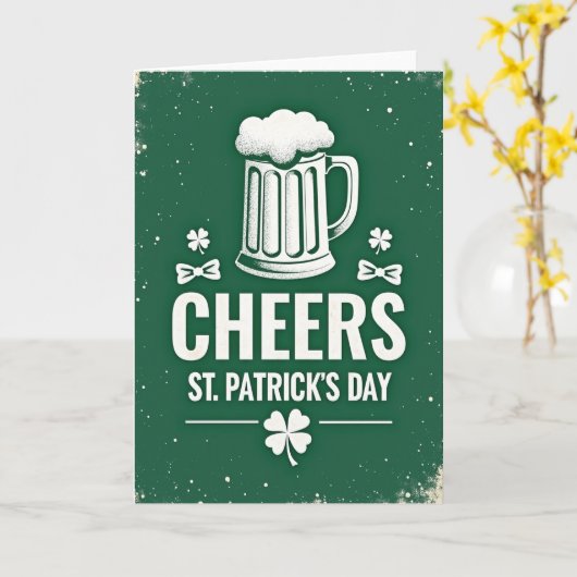 Emerald Beer Cheers Pattern Card Karte (Gelbe Blume)