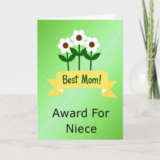 Emerald Best Mom Illustration Card Karte (Vorderseite)