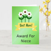 Emerald Best Mom Illustration Card Karte (Gelbe Blume)