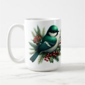 Emerald Birds und Berries Holiday Motif Kaffeetasse (Links)
