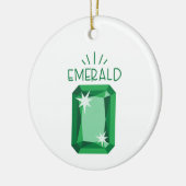 Emerald Birthstone Keramik Ornament (Links)