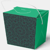 Emerald & Black Pattern Fevor Box - Anpassbar Geschenkschachtel (Rückseite)