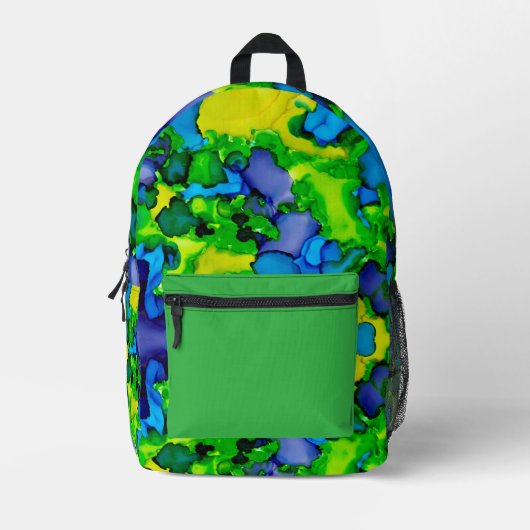 Emerald Bliss Bedruckter Rucksack (Vorderseite)