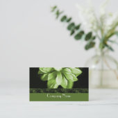Emerald Bloom Business Card Visitenkarte (Stehend Vorderseite)