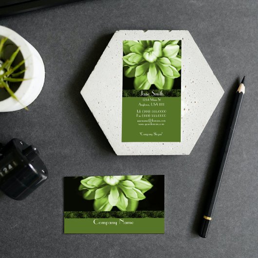 Emerald Bloom Business Card Visitenkarte