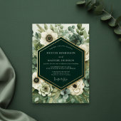 Emerald Bloom Romance Hochzeit Einladung