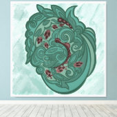 Emerald Blossoms Leinwanddruck (Insitu (Holzboden))