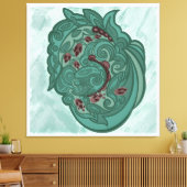 Emerald Blossoms Leinwanddruck (Insitu (Wohnzimmer))