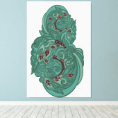 Emerald Blossoms Leinwanddruck (Insitu (Holzboden))