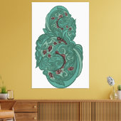 Emerald Blossoms Leinwanddruck (Insitu (Wohnzimmer))