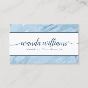 Emerald Blue Handgeschriebene Calligraphy Business Visitenkarte