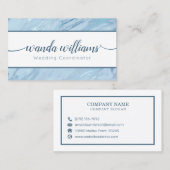 Emerald Blue Handgeschriebene Geschäftskarte Visitenkarte (Vorne/Hinten)