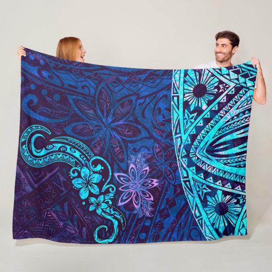 Emerald Blue Splash Of Tie Dye Blissful Island 550 Fleecedecke (Beispiel)