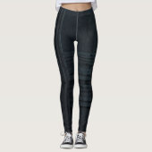 Emerald Blue Stripe Leggings (Vorderseite)
