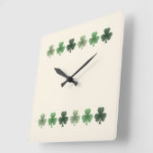 Emerald Blüh Quadratische Wanduhr (Winkel)