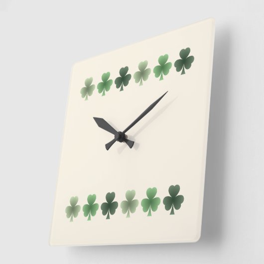 Emerald Blüh Quadratische Wanduhr (Winkel)