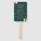 Emerald Blumengirlanden-Lichter Hochzeitsprogramm Fächer (Rückseite)