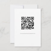Emerald Blush Florals Script QR Code Wedding RSVP Karte (Rückseite)