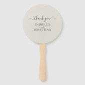 Emerald-Blush-Hochzeit Fächer (Rückseite)