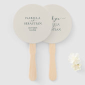 Emerald Blush Wedding Fächer (Vorne und Hinten)