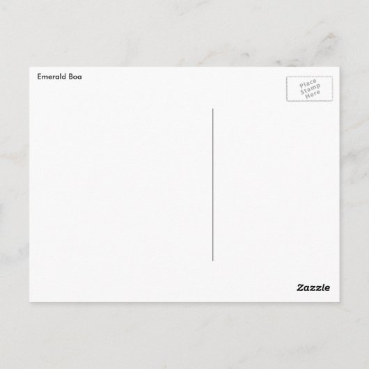 Emerald Boa Postkarte (Rückseite)