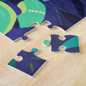 Emerald Boa Schlange in einem modernen Dschungel Puzzle (Seite)