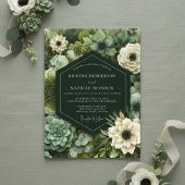 Emerald Botanical Opulence Wedding Einladung