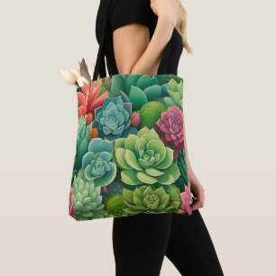 Emerald Botanical Succulent Elegante Tasche