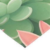 Emerald Botanical Succulent Elegante Tischdecke (Schrägansicht)