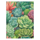 Emerald Botanical Succulent Elegante Tischdecke (Vorderseite)