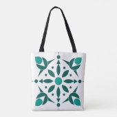 Emerald Botanical Symmetry Tote Bag Tasche (Rückseite)