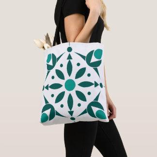 Emerald Botanical Symmetry Tote Bag Tasche