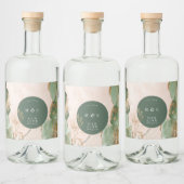 Emerald Botanicals Gold Moderner Eukalyptus Gin Ov Alkoholflaschenetikett (Flaschen)