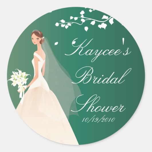 Emerald Bride Brautparty Sticker (Vorderseite)