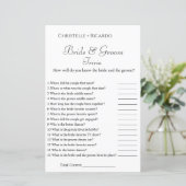 Emerald Bridge & Groom Trivia Brautparty (Stehend Vorderseite)