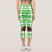 Emerald, Bright Green Capri Leggings (Rückseite)