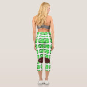 Emerald, Bright Green Capri Leggings (Rückseite)