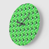 Emerald, Bright Green Große Wanduhr (Winkel)
