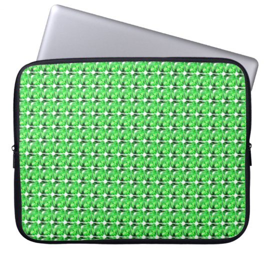Emerald, Bright Green Laptopschutzhülle (Vorderseite)