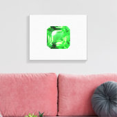 Emerald, Bright Green Leinwanddruck (Insitu (Wohnzimmer))