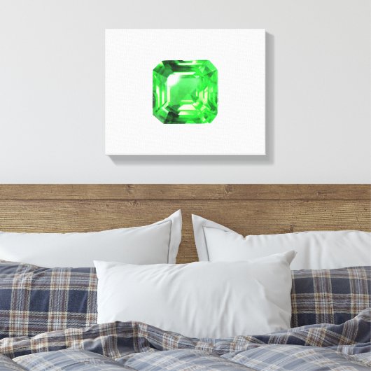 Emerald, Bright Green Leinwanddruck (Insitu (Schlafzimmer))